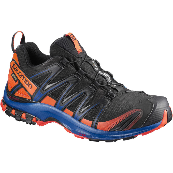 SALOMON XA PRO 3D GTX® LTD Philippines - Men's Trail Running Shoes - Black/Orange/Blue | 248370-QBI